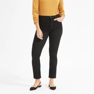 Everlane High Rise Black Cigarette Jeans